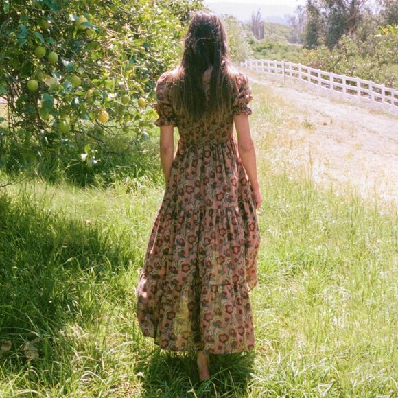 Christy Dawn RARE Brooklyn in Plum Flora Silk-Cotton Size XL - Picture 4 of 9